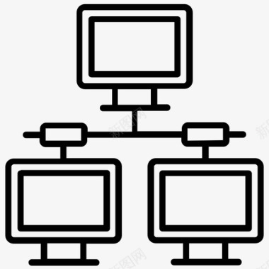 客户端服务器计算机共享托管服务器图标图标
