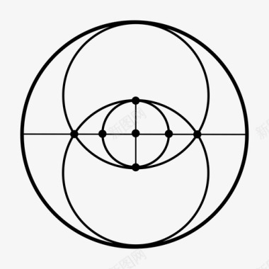 神圣的几何学眼睛小囊泡图标图标