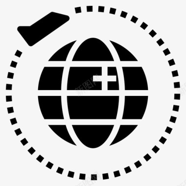 全球地球飞行图标图标
