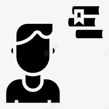 教育书籍男性图标图标