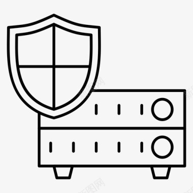 防护安全服务器图标图标