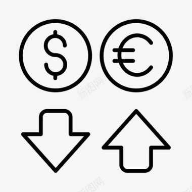 货币兑换财务外币图标图标