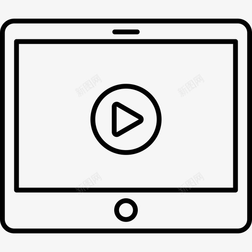 IPad视频技术电影图标svg_新图网 https://ixintu.com IPad视频 技术 电影