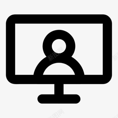 视频会议计算机对话图标图标