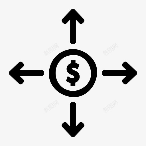 财务收益收入图标svg_新图网 https://ixintu.com 利润 收入 收益 管理 经济 薪金 财务