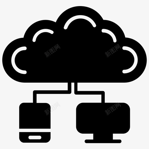 云信息大数据云计算图标svg_新图网 https://ixintu.com 云信息 云存储 云计算 信息技术 大数据 搜索引擎优化字形图标