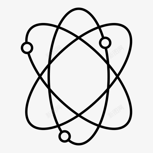 原子轨道物理图标svg_新图网 https://ixintu.com 原子 学校 物理 轨道