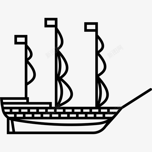 旧船运输水图标svg_新图网 https://ixintu.com 旧船 水 运输
