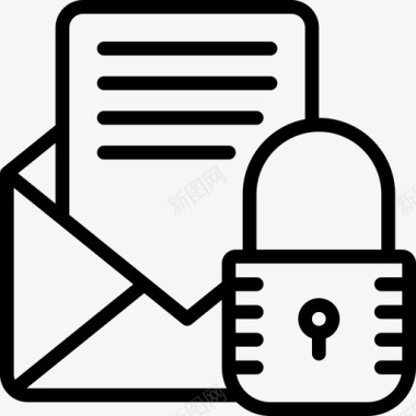 安全电子邮件数据保护图标图标