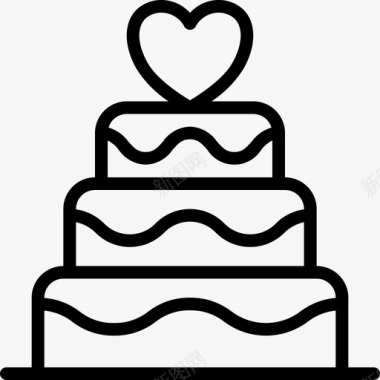蛋糕结婚婚礼图标图标