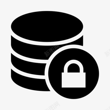 存储锁数据库保护图标图标