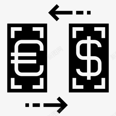 交易商业美元图标图标