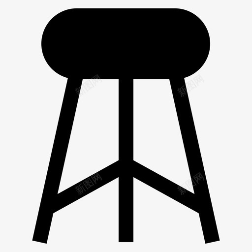 凳子椅子装饰图标svg_新图网 https://ixintu.com 凳子 家具 房间 椅子 装饰