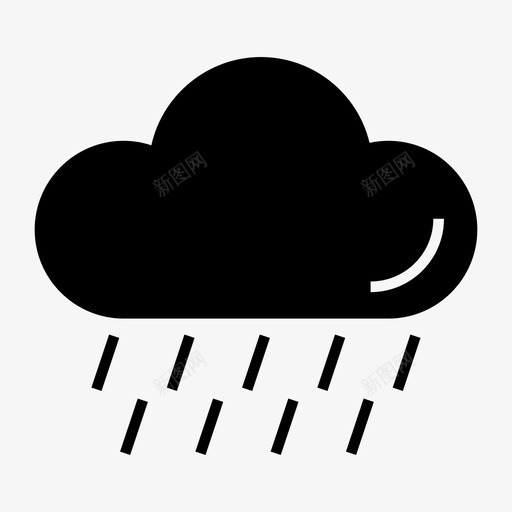 雨天阴天潮湿图标svg_新图网 https://ixintu.com 冬季 潮湿 网页设计和用户界面 阴天 雨天