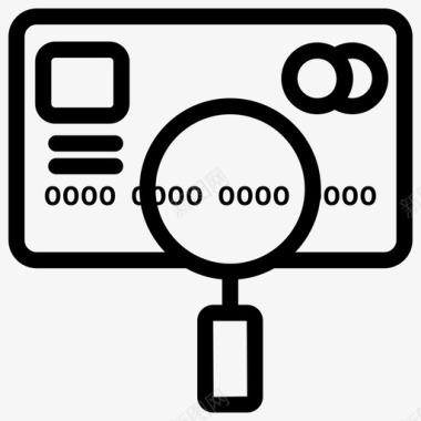 信用卡扫描借记卡创业和新业务线图标图标