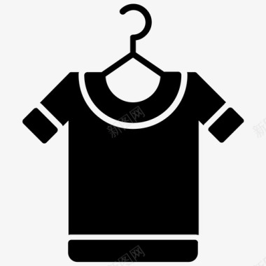 衣服t恤购物和商业字形图标图标