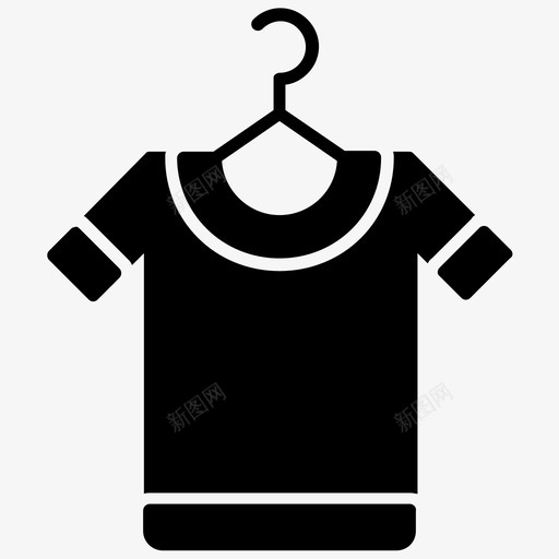 衣服t恤购物和商业字形图标svg_新图网 https://ixintu.com t恤 衣服 购物和商业字形图标