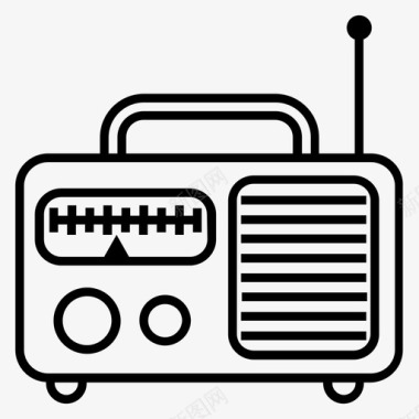 收音机仪器家用图标图标