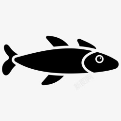 黄鳍黄鳍金枪鱼水生鱼淡水鱼图标高清图片