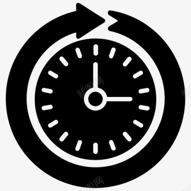 处理时间交货持续时间物流服务图标图标