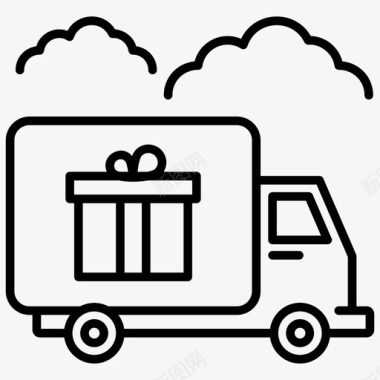 送货服务货运服务物流服务图标图标