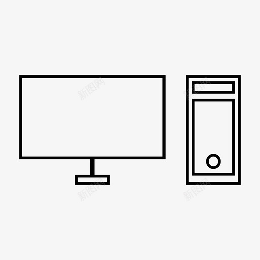 计算机互联网在线图标svg_新图网 https://ixintu.com 互联网 在线 工作 广告和媒体材料设计图标 技术 计算机