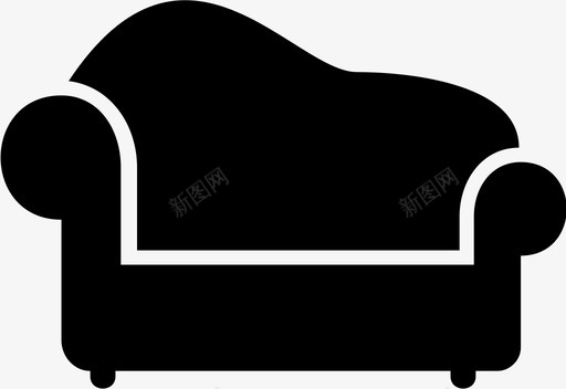 沙发躺椅家具图标svg_新图网 https://ixintu.com 客厅 家具 放松 椅子 沙发 豪华 躺椅