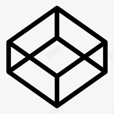 平行六面体几何体矩形图标图标