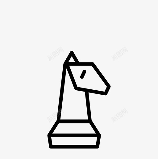 骑士象棋图形图标svg_新图网 https://ixintu.com 图形 游戏 象棋 马 骑士