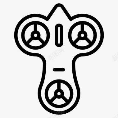 悬停直升机无人机图标图标