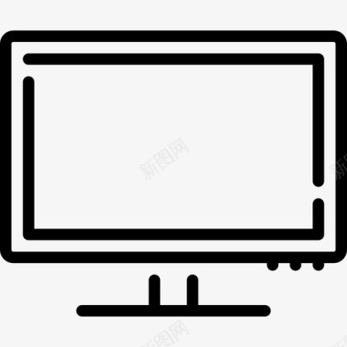 计算机屏幕通信和媒体线性图标图标