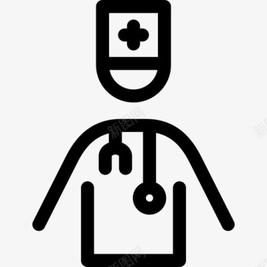 医生医疗服务直系图标图标