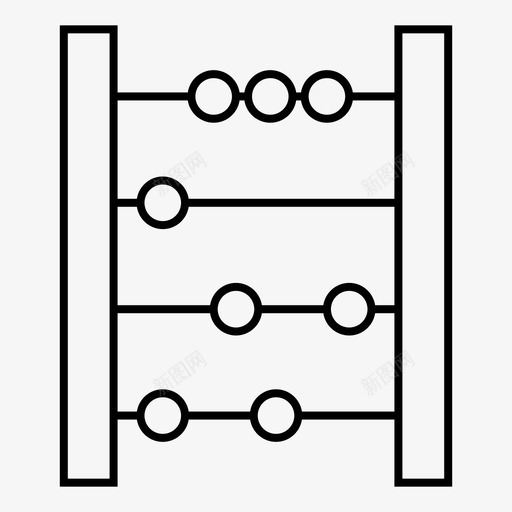 算盘计算计数图标svg_新图网 https://ixintu.com 学校 数学 算盘 计数 计算