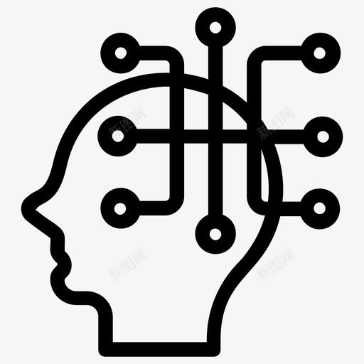 思维过程思考智能图标svg_新图网 https://ixintu.com 哲学 思维 思维过程 思考 数据管理 数据管理线图标 智能