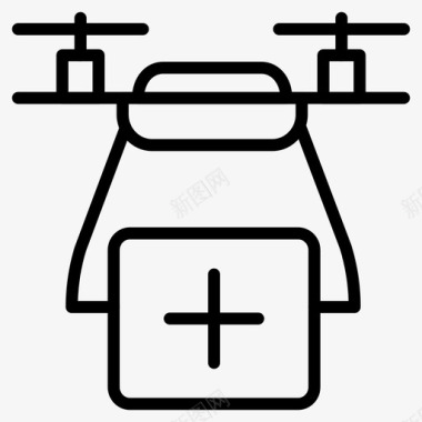 无人机照相机直升机图标图标