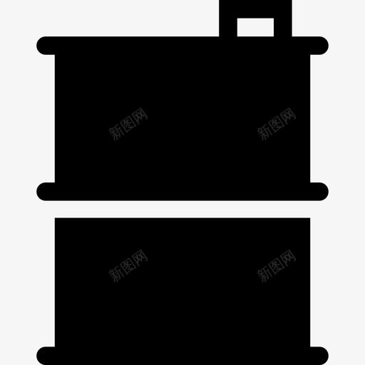 金属桶容器工业图标svg_新图网 https://ixintu.com 容器 工业 微黑 油桶 金属桶 钢