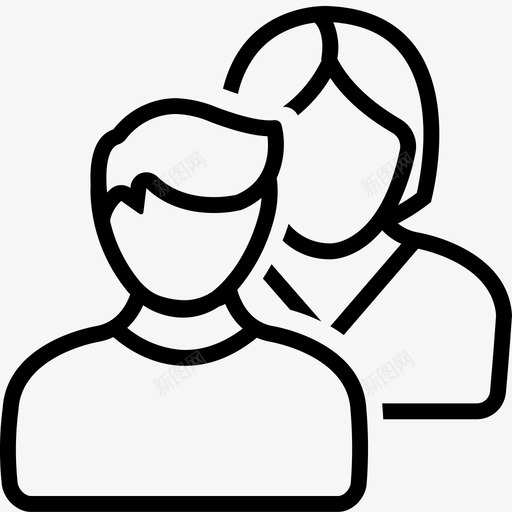 夫妻女性个人资料图标svg_新图网 https://ixintu.com 个人资料 关系 夫妻 女性