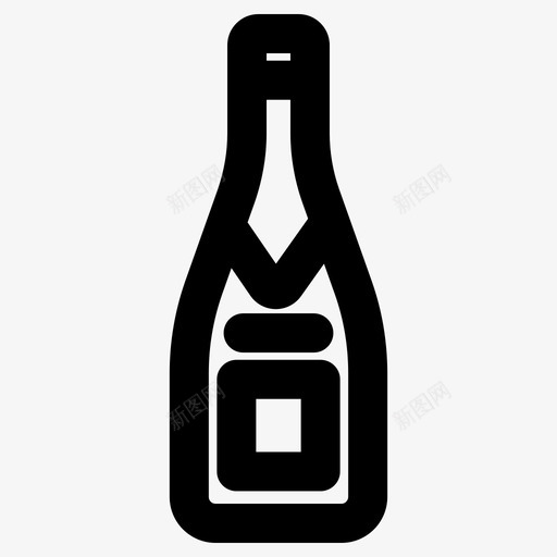 香槟庆祝饮料图标svg_新图网 https://ixintu.com 庆祝 聚会 饮料 香槟