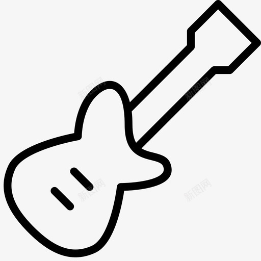 吉他音乐会电图标svg_新图网 https://ixintu.com 乐器薄 吉他 弦 旋律 电 音乐会