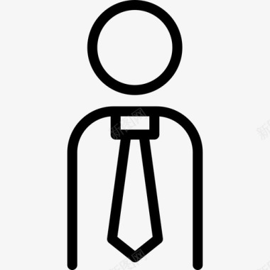 打领带的工人人商务人士图标图标
