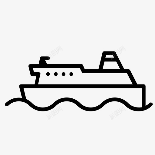 渡船船客图标svg_新图网 https://ixintu.com 客 度假 旅游 海 渡船 船
