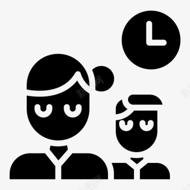 营业时间人员时间图标图标