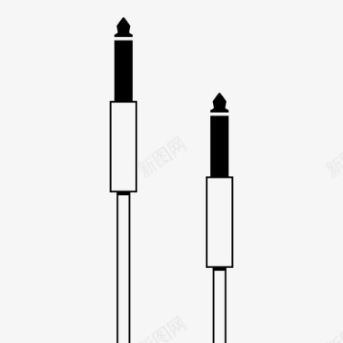 乐器对乐器音频电缆图标图标