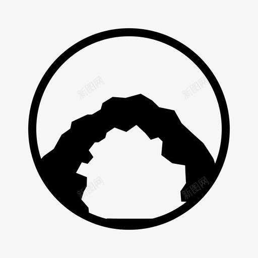 洞穴露营山图标svg_新图网 https://ixintu.com 地标 山 泰国 洞穴 石头 露营