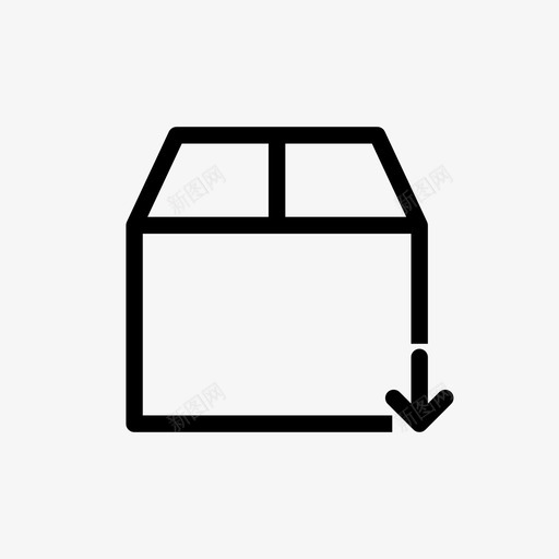 盒子文件包裹图标svg_新图网 https://ixintu.com 包裹 发送 接收 文件 盒子 简单
