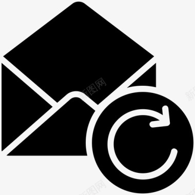 邮件刷新电子邮件信件图标图标