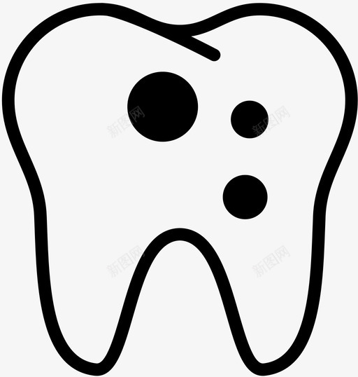 牙菌斑龋齿蛀牙图标svg_新图网 https://ixintu.com 牙菌斑 牙齿 蛀牙 龋齿