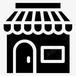 咖啡馆店面设计商店面包店咖啡馆图标高清图片