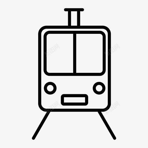 有轨电车运输旅行图标svg_新图网 https://ixintu.com 旅行 有轨电车 车辆 运输