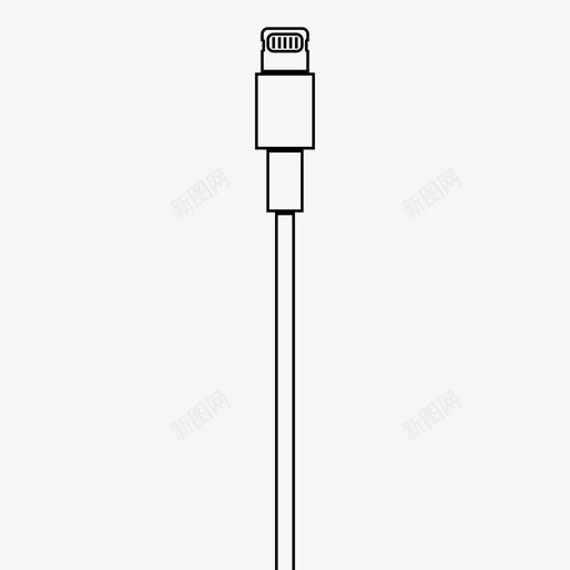 闪电线充电器ipad图标svg_新图网 https://ixintu.com ipad iphone 充电器 电缆外形图 闪电线